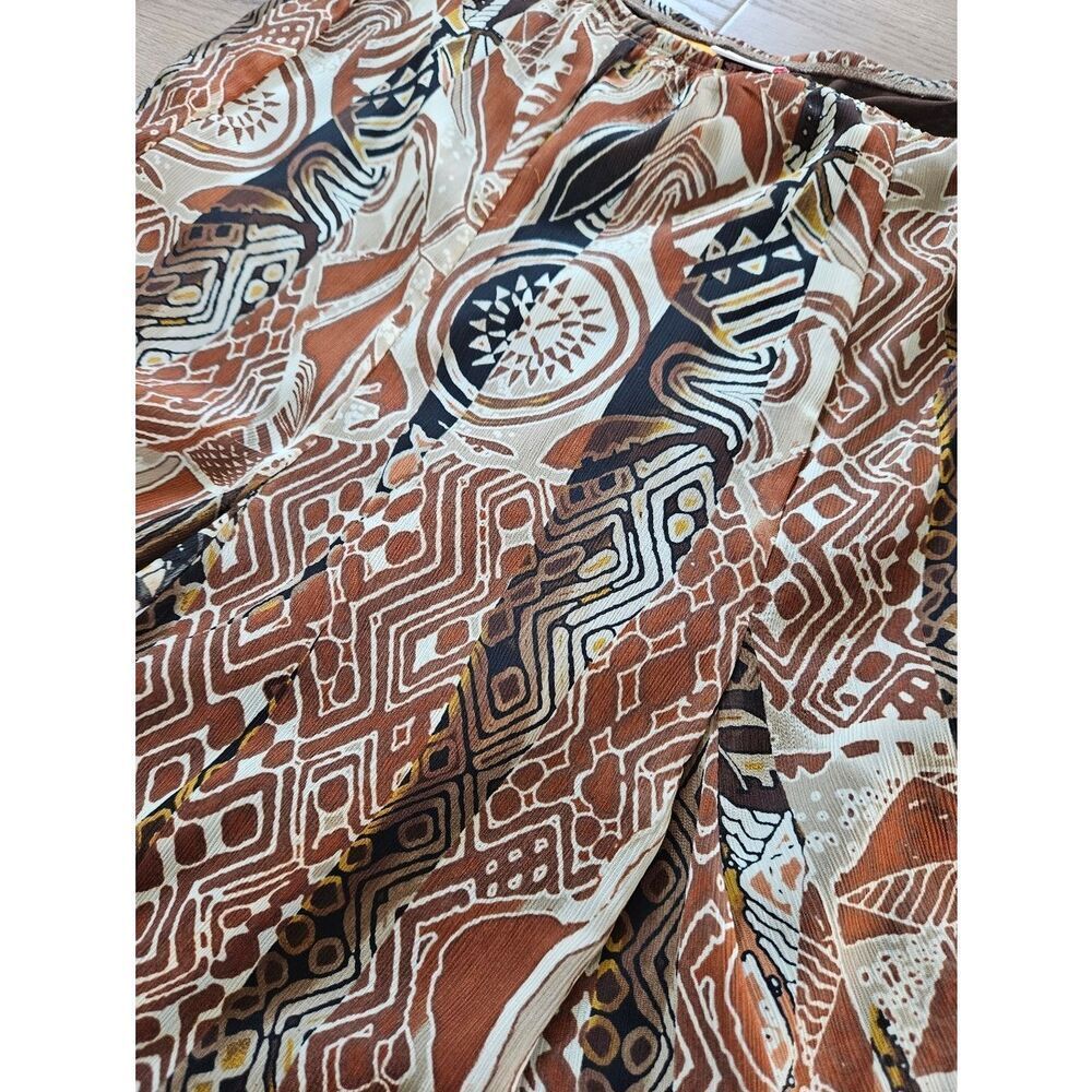 Ruby Rd. Brown Multi Patterned Skirt Size 12 - Picture 7 of 9